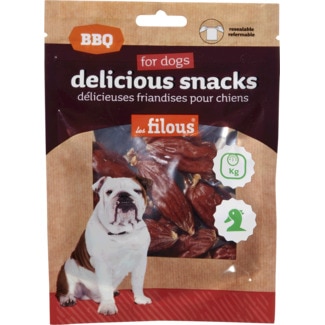Les Filous Snack para Cão Mini Salsichas de Pato embalagem 100 g