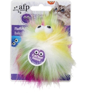 Brinquedo para Gato Furry Bola 10cm embalagem 1