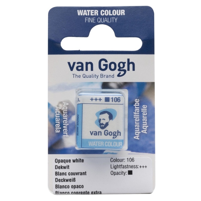 Pastilla de acuarela Van Gogh blanco opaco.