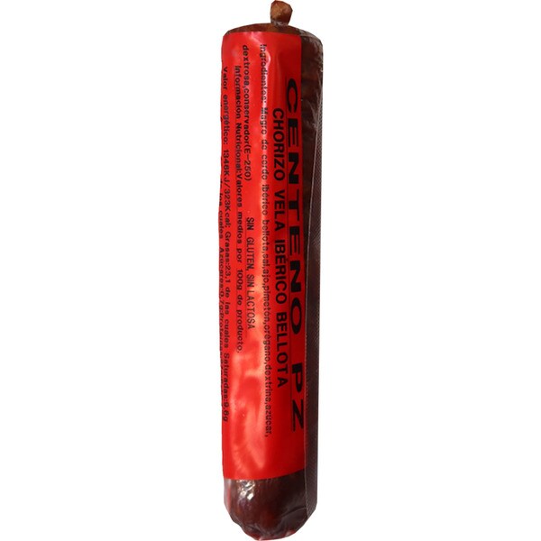 CENTENO PZ chorizo vela de bellota ibérico pieza 200 g sin gluten sin lactosa