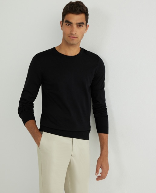 Boss - Jersey de hombre slim fit de lana virgen.