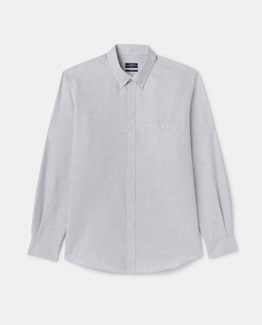 Camisa de hombre classic fit oxford lisa fácil plancha