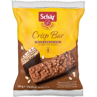 SCHAR Crispy wafers with hazelnut cream and milk chocolate gluten-free 3-pack container 105 g