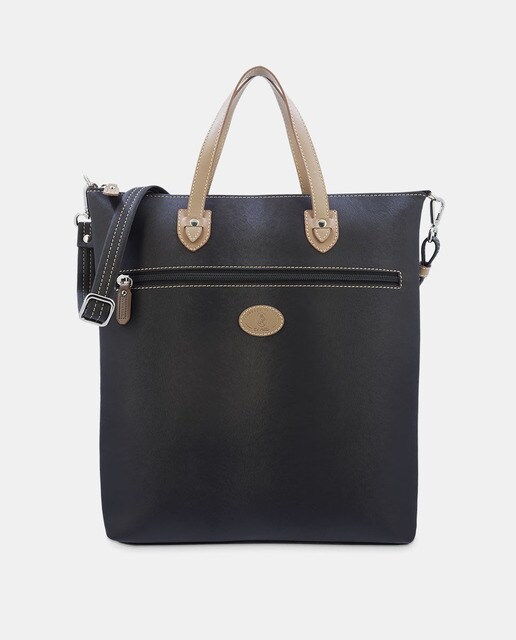 Leather and canvas document holder · Women's fashion · El Corte Inglés