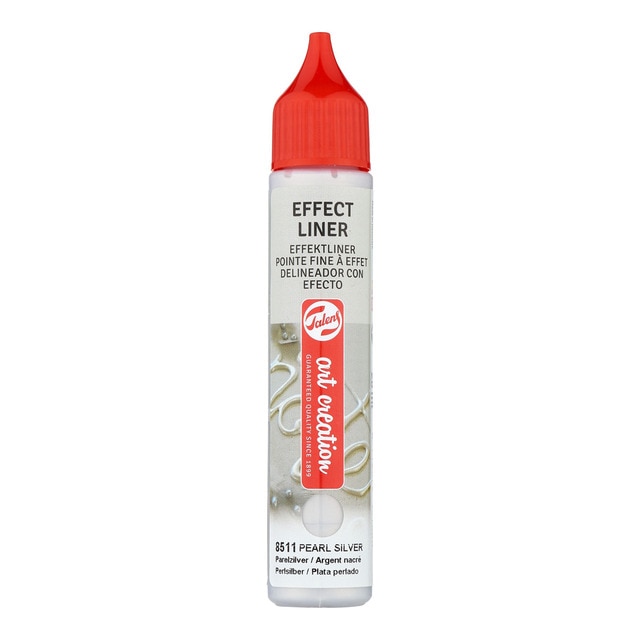 Tubo de Pintura Delineador con Efecto de 28 ml Art Creation Plata Perlado.