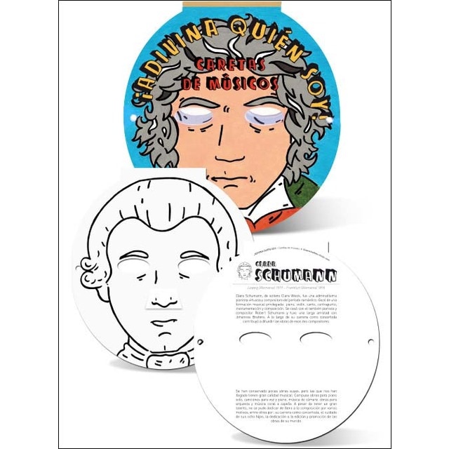 ¡Adivina quién soy! Caretas de Músicos: Juega, aprende y colorea