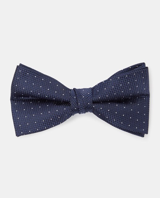 Men's micro-polka dot jacquard bow tie