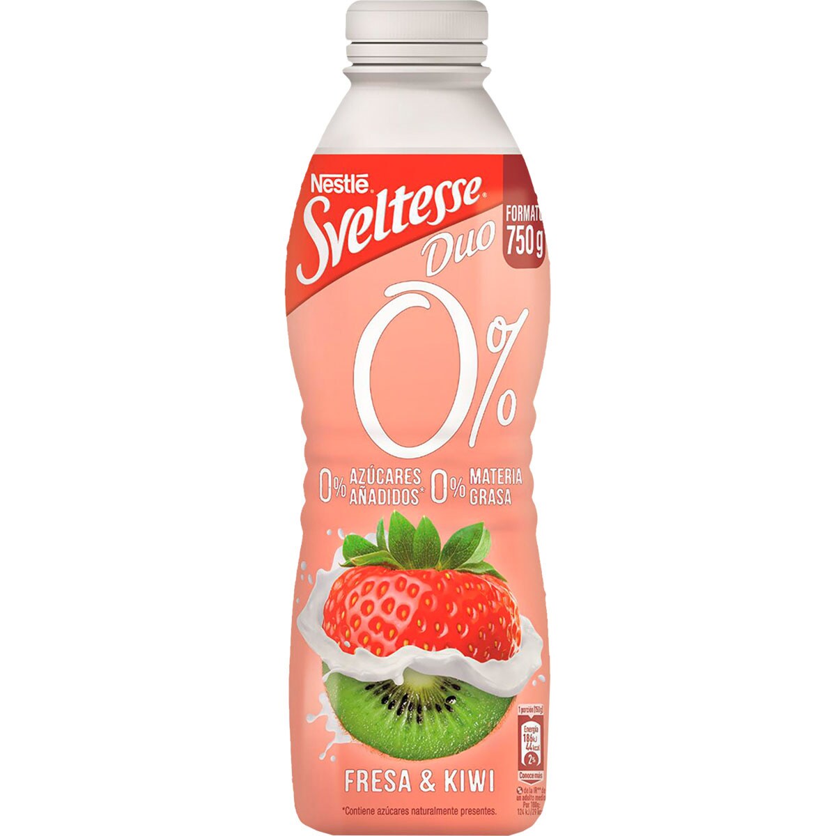 Duo fatfree yogurt drink with strawberry and kiwi 0 added sugar