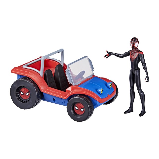 Spider-verse figura con vehículo Marvel