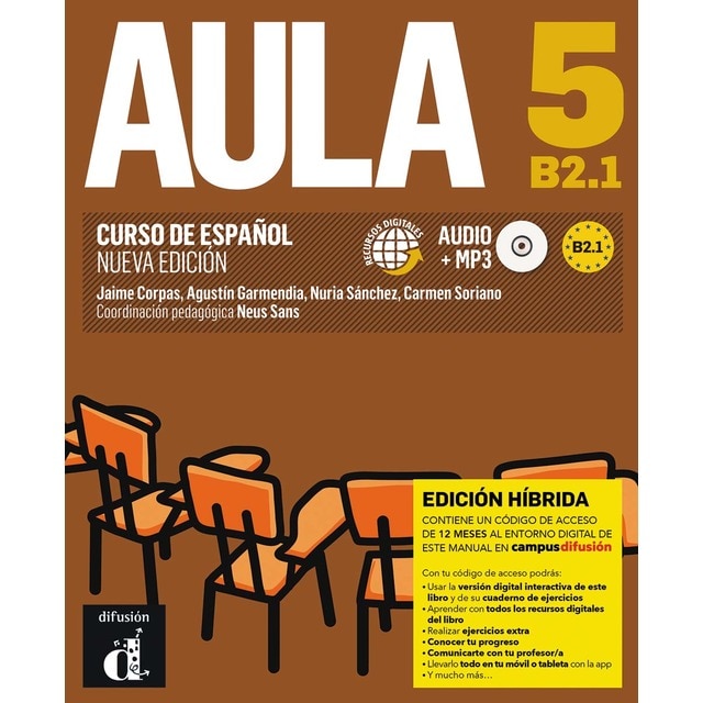 Aula Nueva edicion 5 Ed.hibrida L. del alumno (Tapa blanda)
