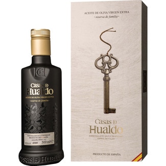 CASAS DE HUALDO Kalt gepresstes Olivenöl Extraqualität Reserva de Familia Flasche 500 ml