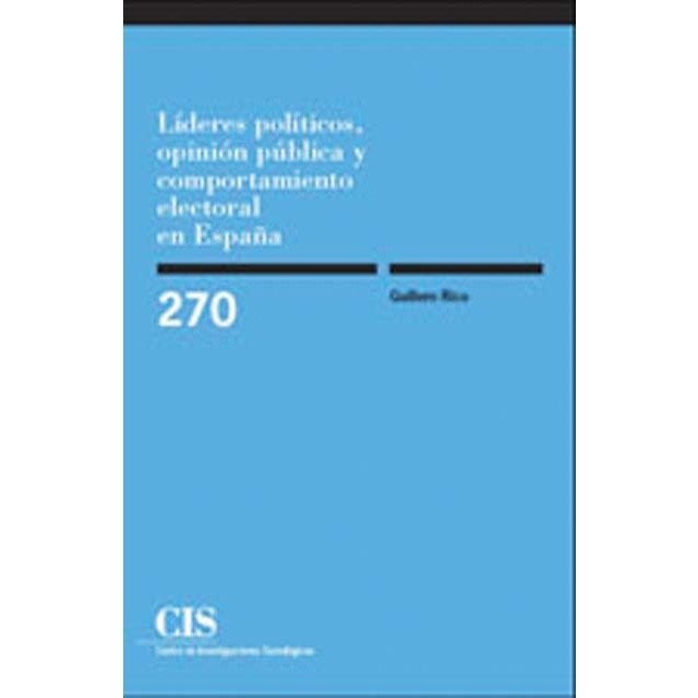 Líderes políticos, opinión pública y comportamiento electoral en España