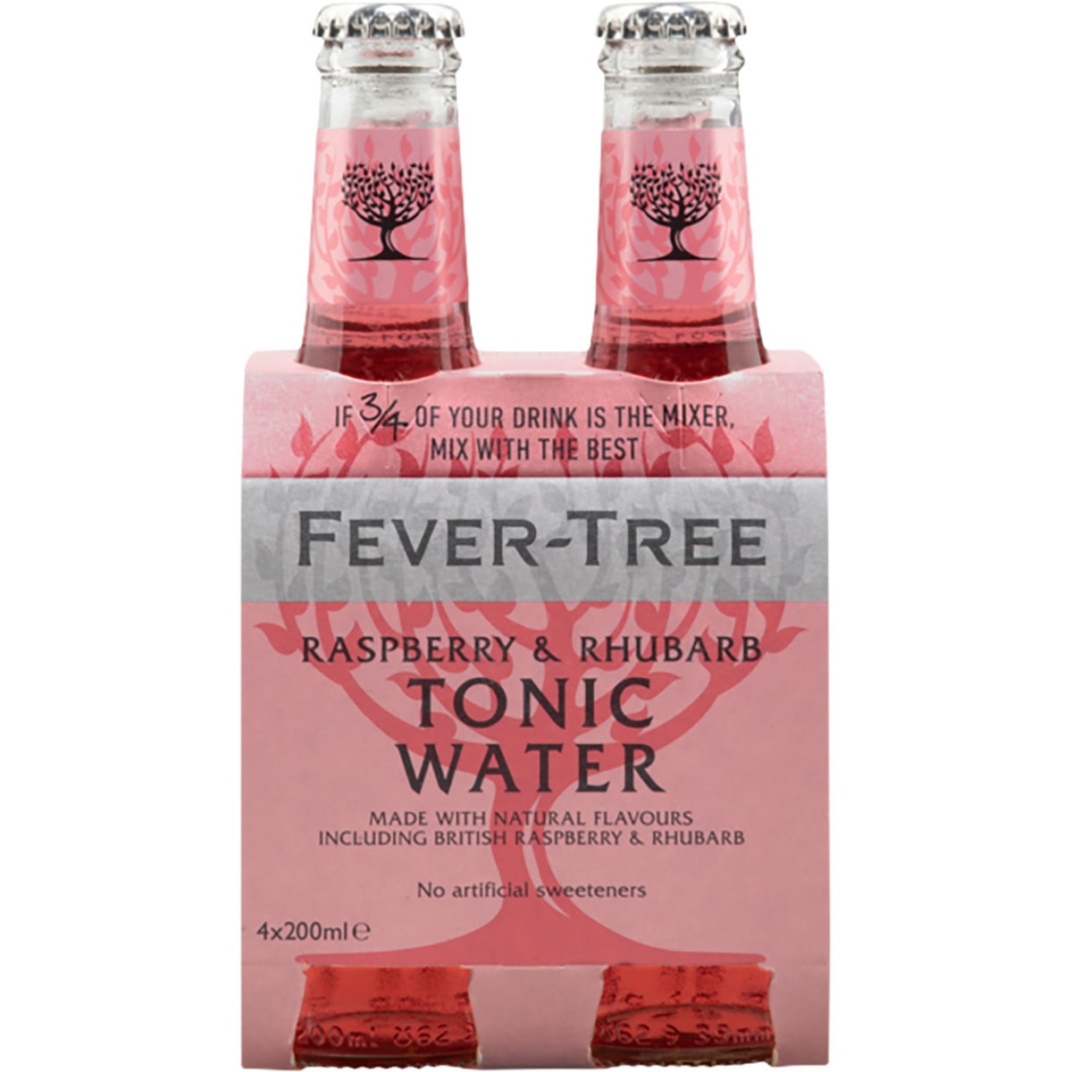 Premium raspberry flavour tonic water 4pack bottles 20 cl · FEVER TREE