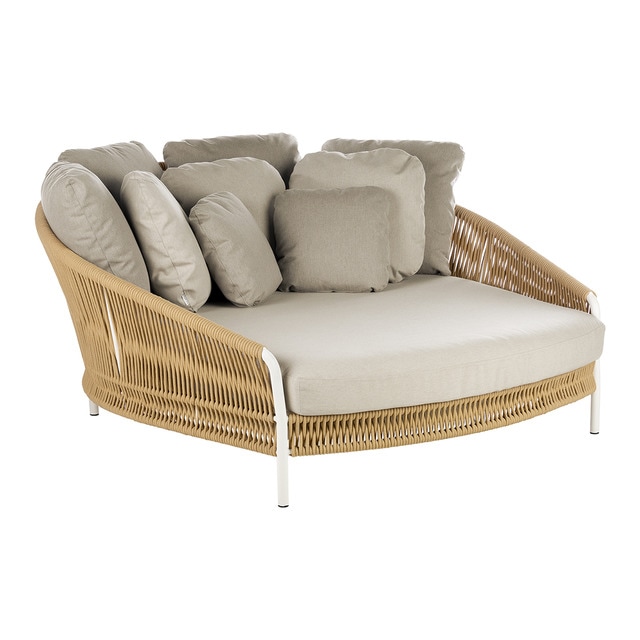Tumbona redonda de aluminio Weave Point
