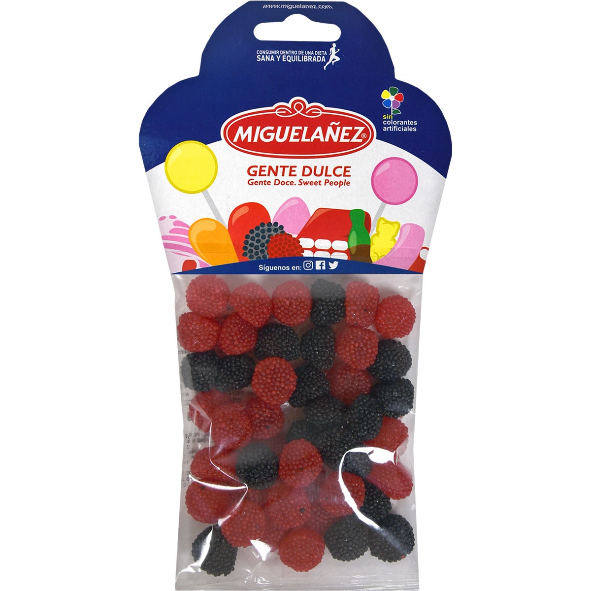 caramelos de goma sabor mora