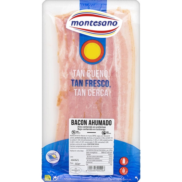 Sliced smoked bacon glutenfree and lactosefree container 80 g