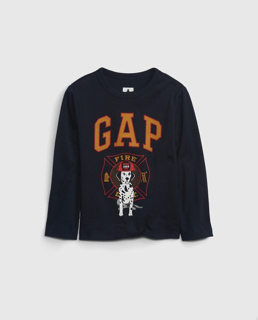 Camiseta de niño con manga larga y estampado