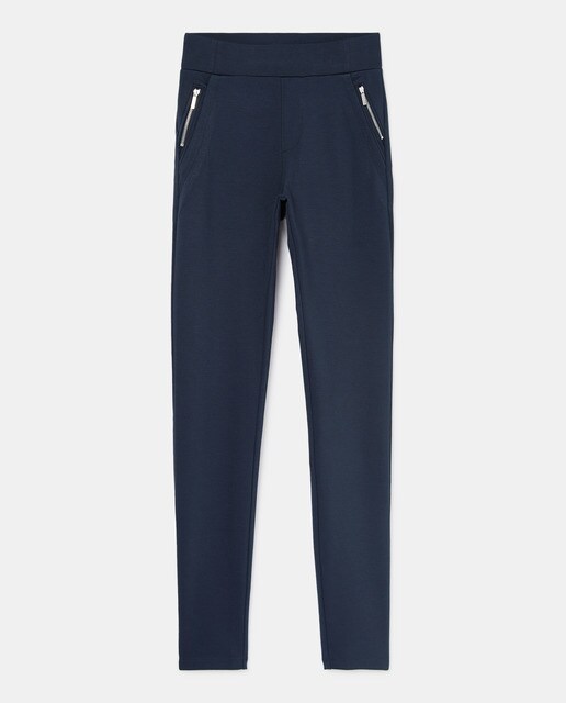 Legging con cremallera liso