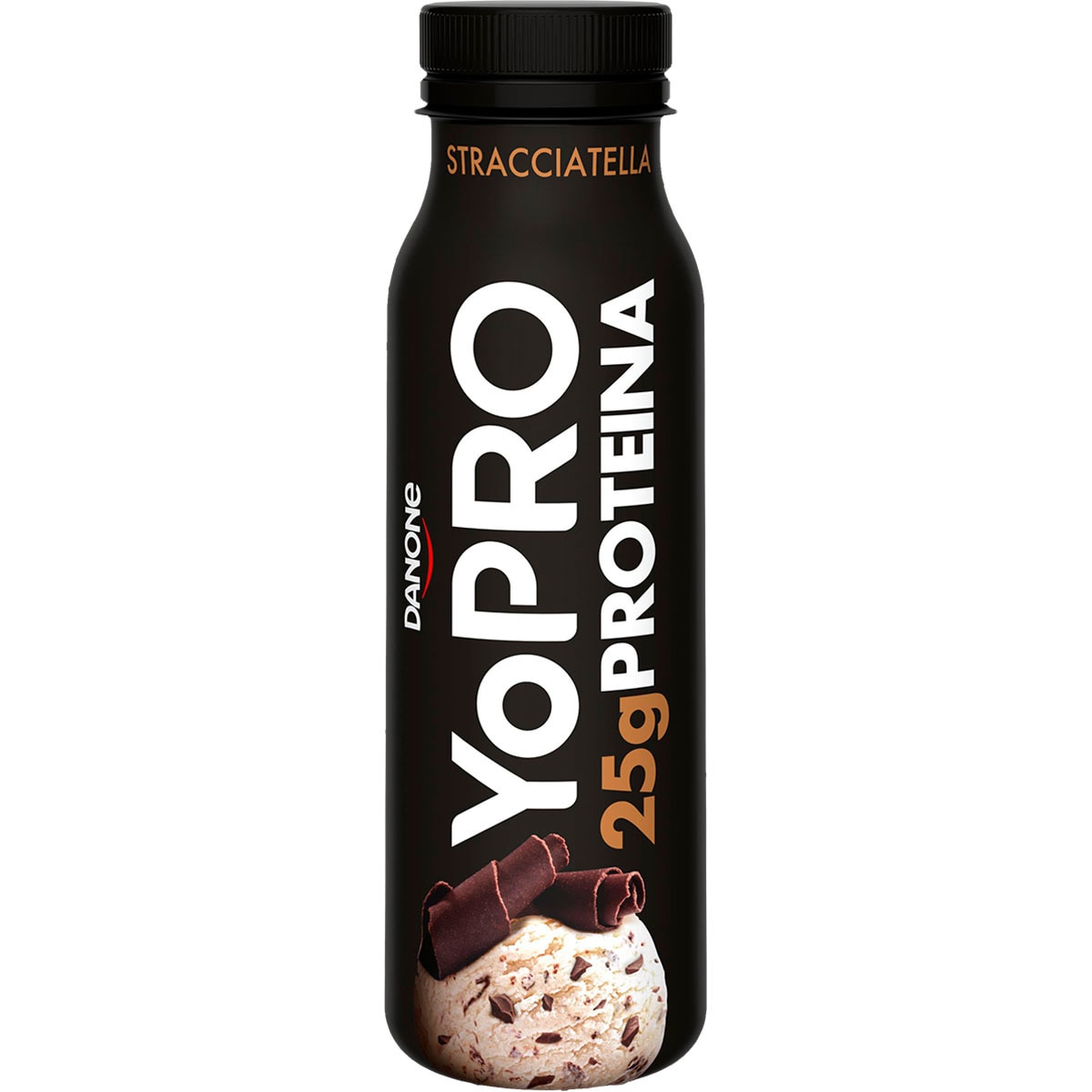 Yogur líquido desnatado 0 m.g. 0 azúcares añadidos con stracciatella