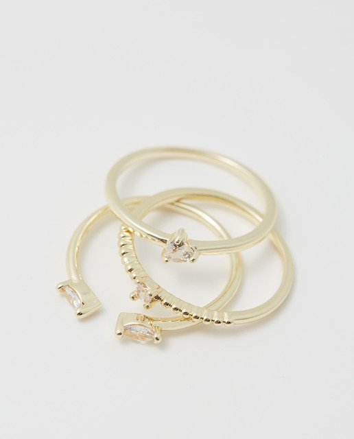 Set of 3 delicate pinkie rings · Women's fashion · El Corte Inglés