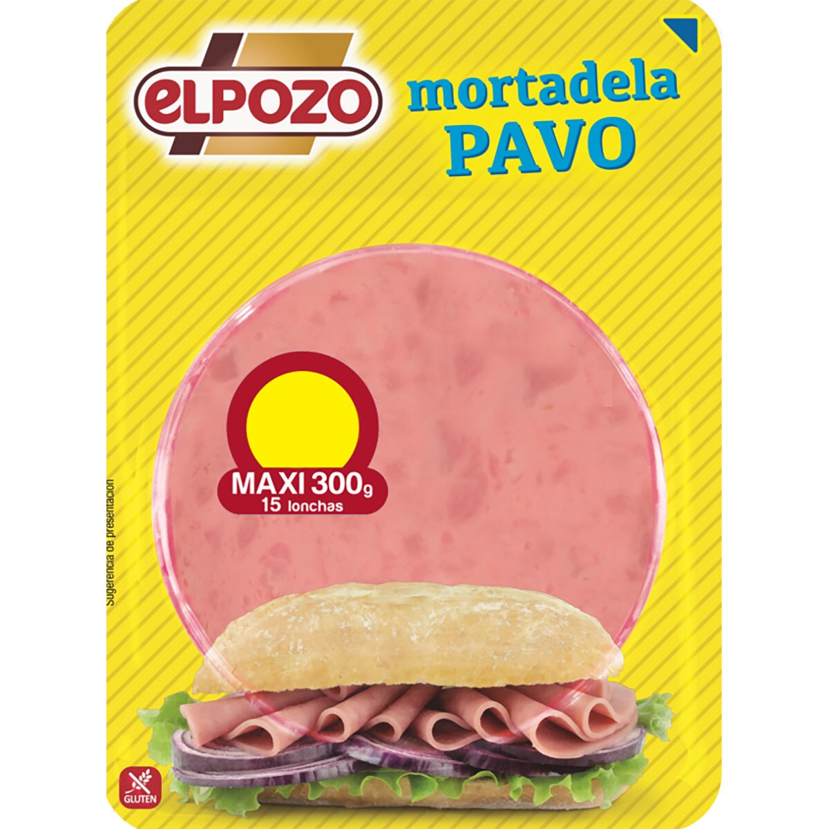 Mortadela de pavo maxi en lonchas sin gluten envase 300 g · ELPOZO