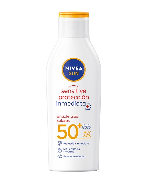 Leche solar Sensitive antialergias solares SPF 50 Nivea Sun