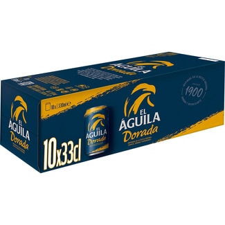 Cerveza rubia especial pack 10 latas 33 cl · EL AGUILA DORADA ·  Supermercado El Corte Inglés