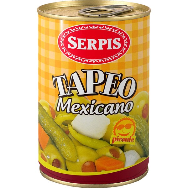 SERPIS Tapeo mexicano surtido de encurtidos lata 130 g neto escurrido