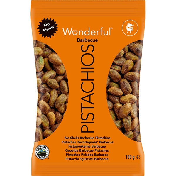 WONDERFUL pistachos pelados sabor barbacoa bolsa 100 g