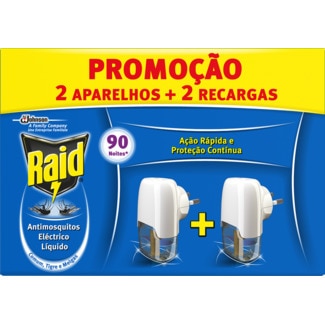 Raid Insecticida Eléctrico Anti Mosquitos Pack Duplo pack 2 27 ml