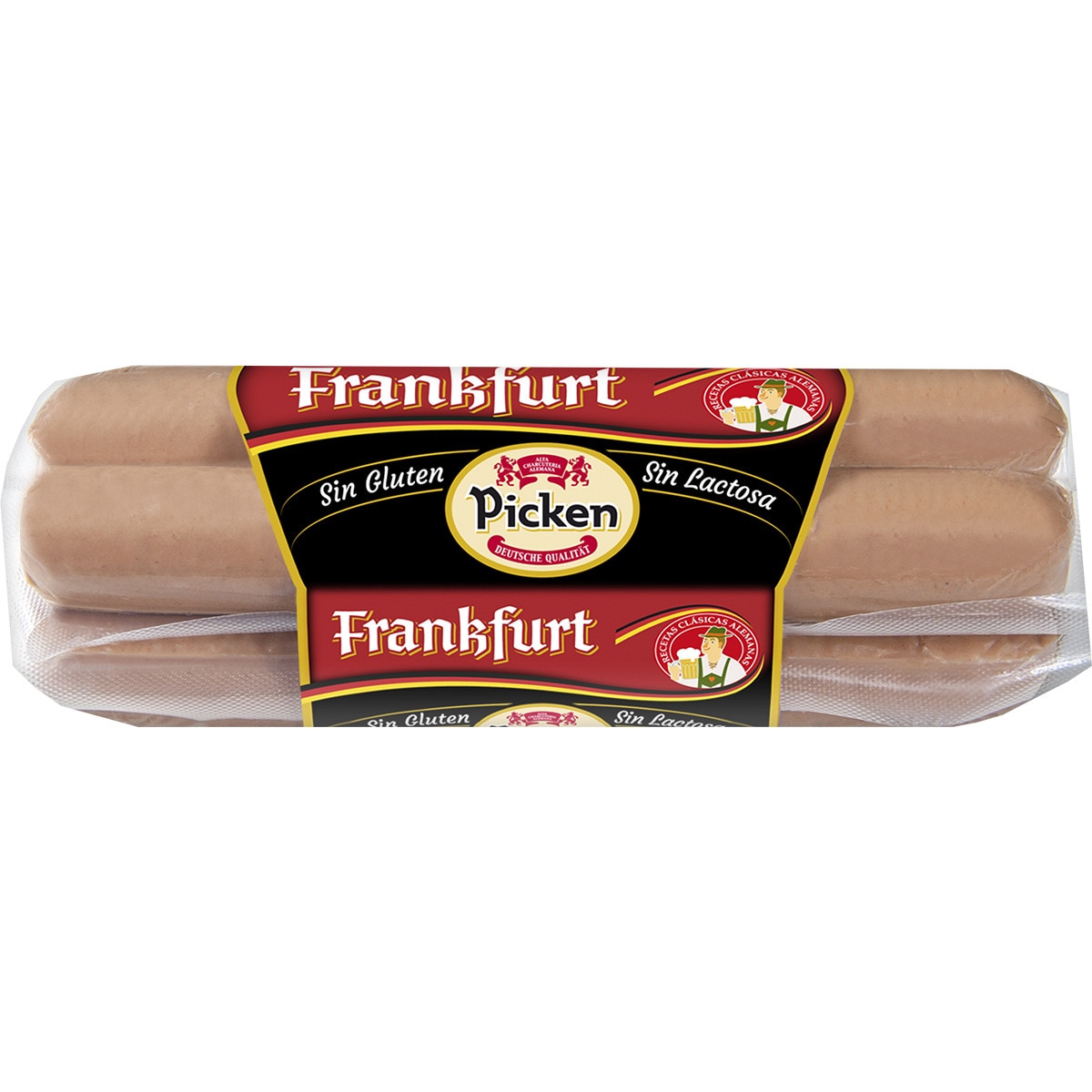 Cooked and smoked Frankfurt pork sausages glutenfree lactosefree 2 x