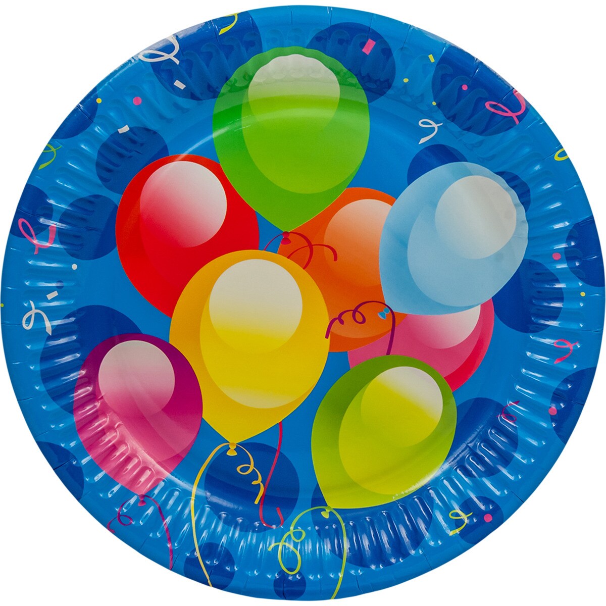 GABBIANO platos de cartón libre de plástico Balloons 18 cm paquete 8 unidades