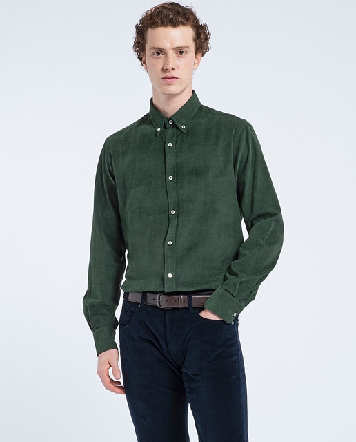 Camisa azulón de hombre micropaña