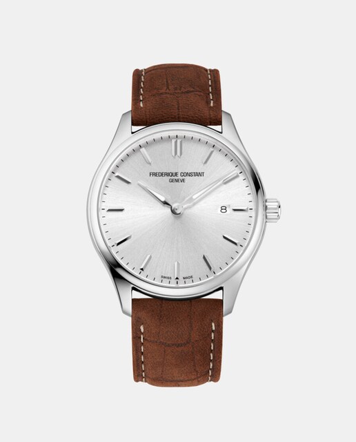Reloj de hombre Classics Quartz FC-220SS5B6 de piel marrón