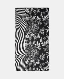 Black printed scarf