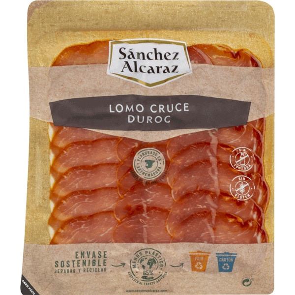 SANCHEZ ALCARAZ lomo raza Duroc en lonchas sin gluten sin lactosa envase 100 g