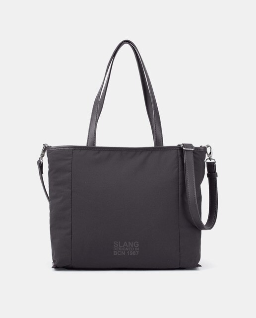 Black shopper bag with zip · Women's fashion · El Corte Inglés