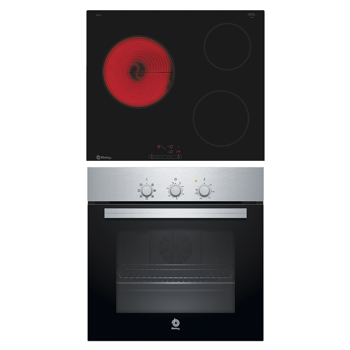 Balay – Conjunto de horno multifunción + Placa vitrocerámica Balay – 3HV833XP.