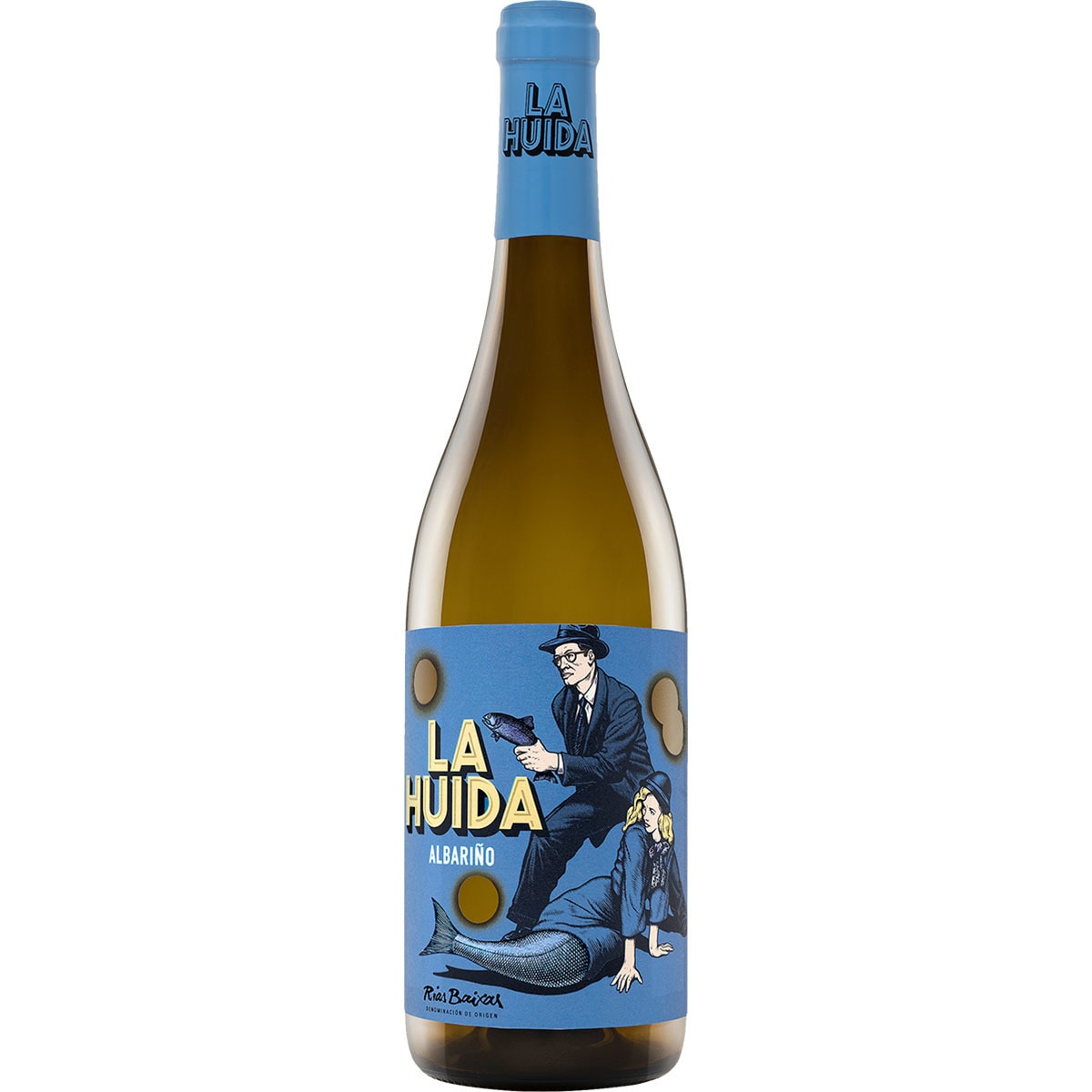 Albariño white wine DO Rias Baixas bottle 75 cl · LA HUIDA