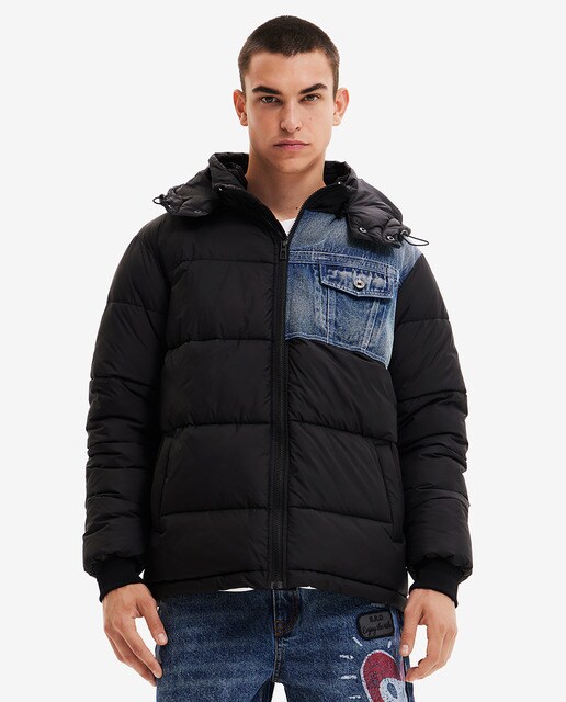 Padded denim jacket
