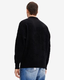 Loose-fit towelling sweater