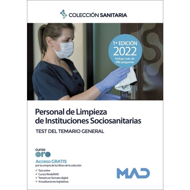 Personal de Limpieza de Instituciones Sociosanitarios. Test del Temario General (Tapa blanda)