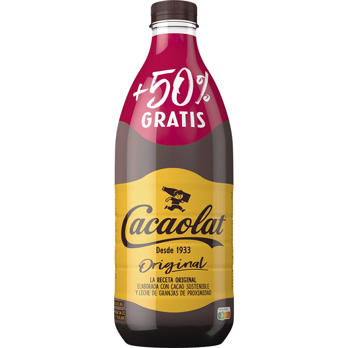 UHT chocolate milkshake Glutenfree bottle 1 l · CACAOLAT