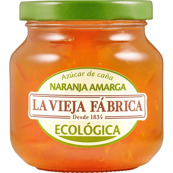 LA VIEJA FABRICA Ecológica mermelada de naranja amarga con azúcar de caña frasco 280 g
