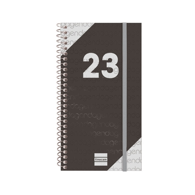 Agenda 2023 E9 - 94x171 Semana Vista Horizontal Espiral Year Finocam Negro.