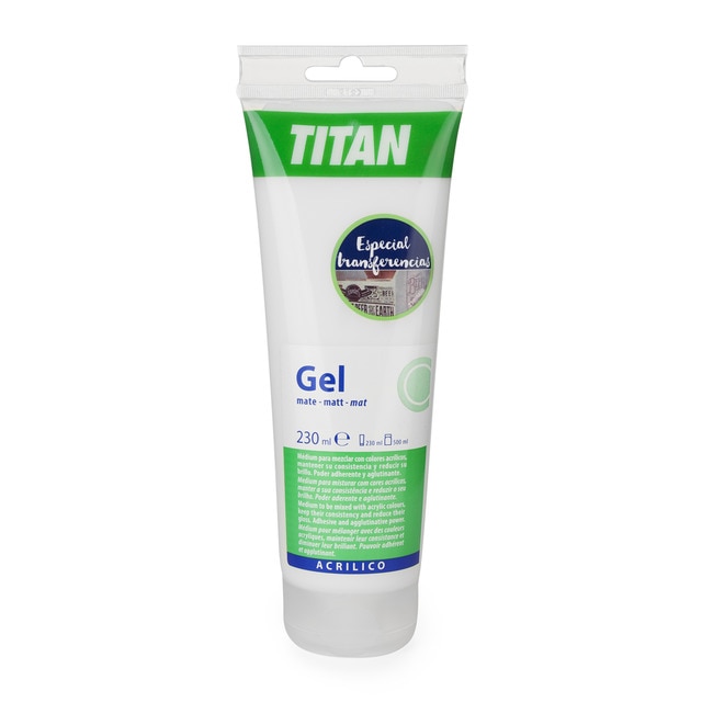 Gel Acrílico Mate TITAN Arts Tubo de 230ml.