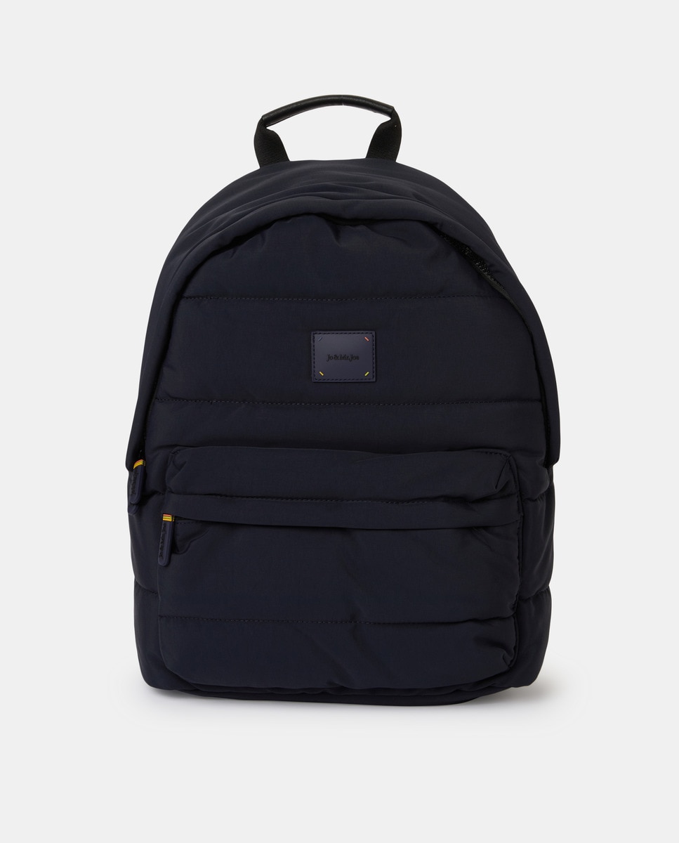 Navy blue quilted backpack with outer pocket · Men's fashion · El Corte