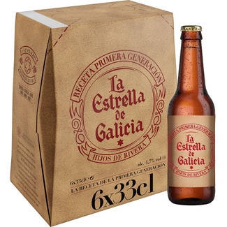 Estrella Galicia Cerveja Edição Especial Pack 6 unidades embalagem 33 cl