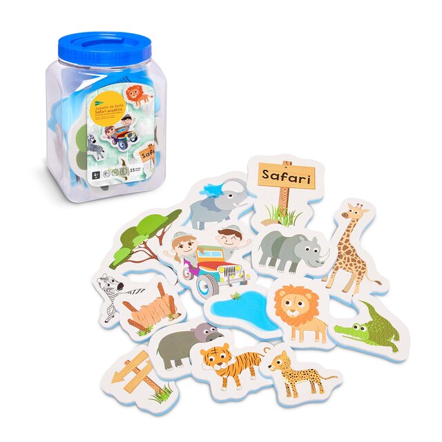 Juguete de baño Animales flotantes y adherentes Safari acuático El Corte Inglés