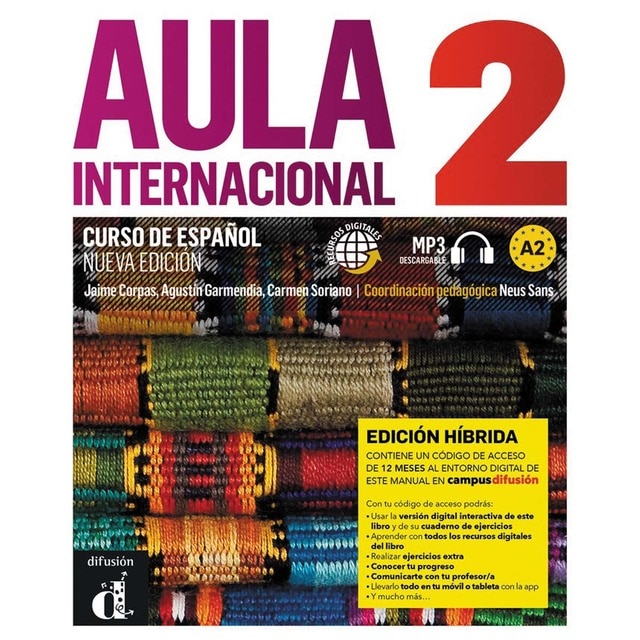 Aula Int N.E. 2 Ed. hibrida L. del alumno (Tapa blanda)